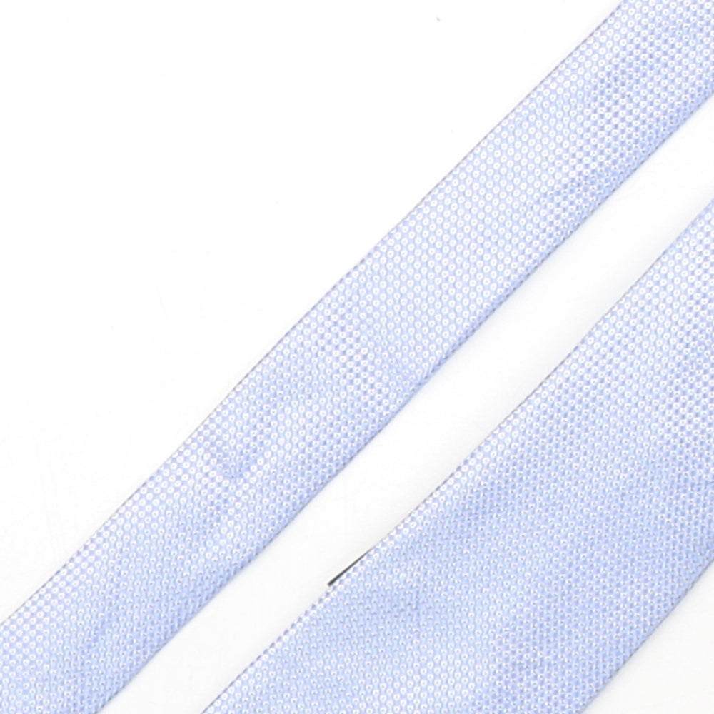 Dehavilland Mens Blue Geometric Silk Pointed Tie One Size