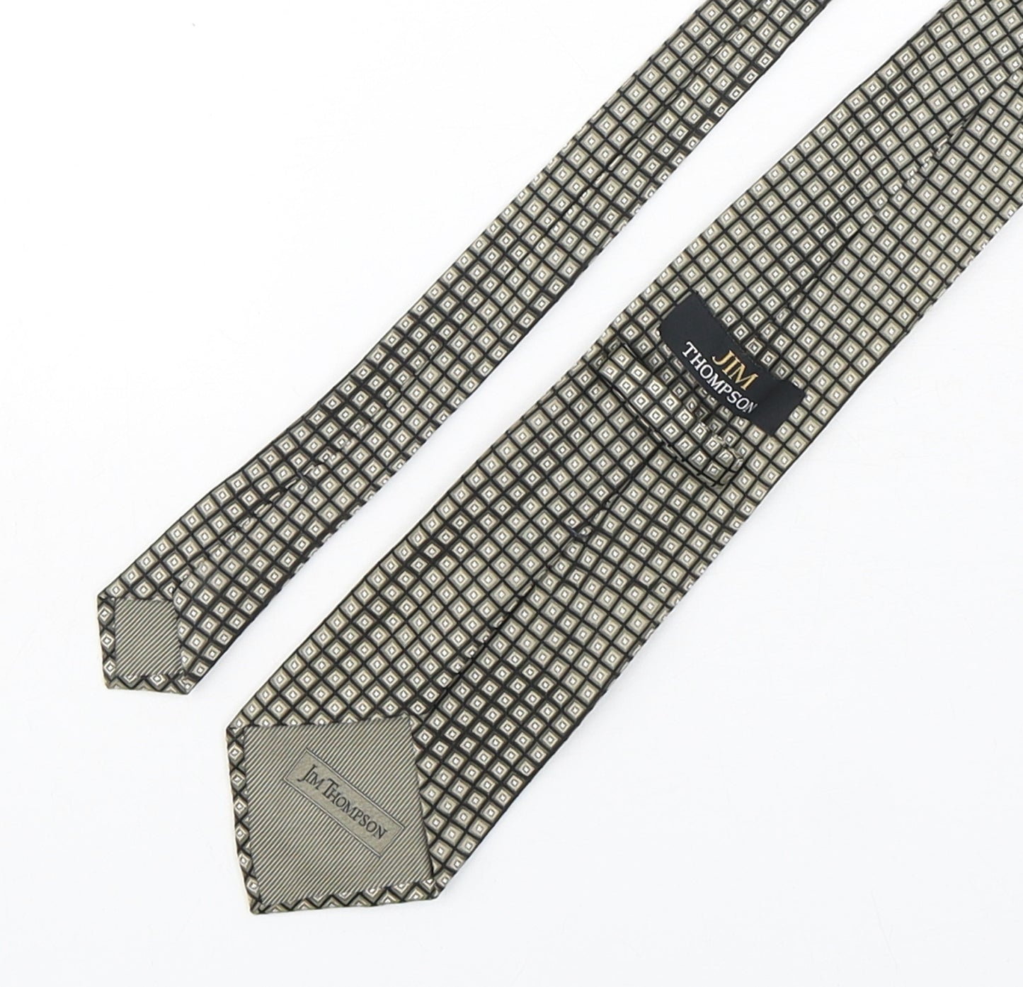 Jim Thompson Mens Multicoloured Geometric Silk Pointed Tie One Size