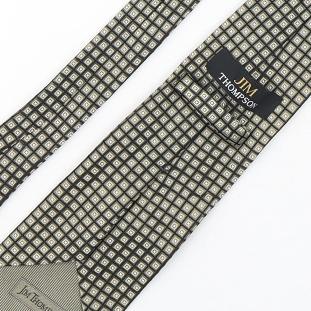 Jim Thompson Mens Multicoloured Geometric Silk Pointed Tie One Size