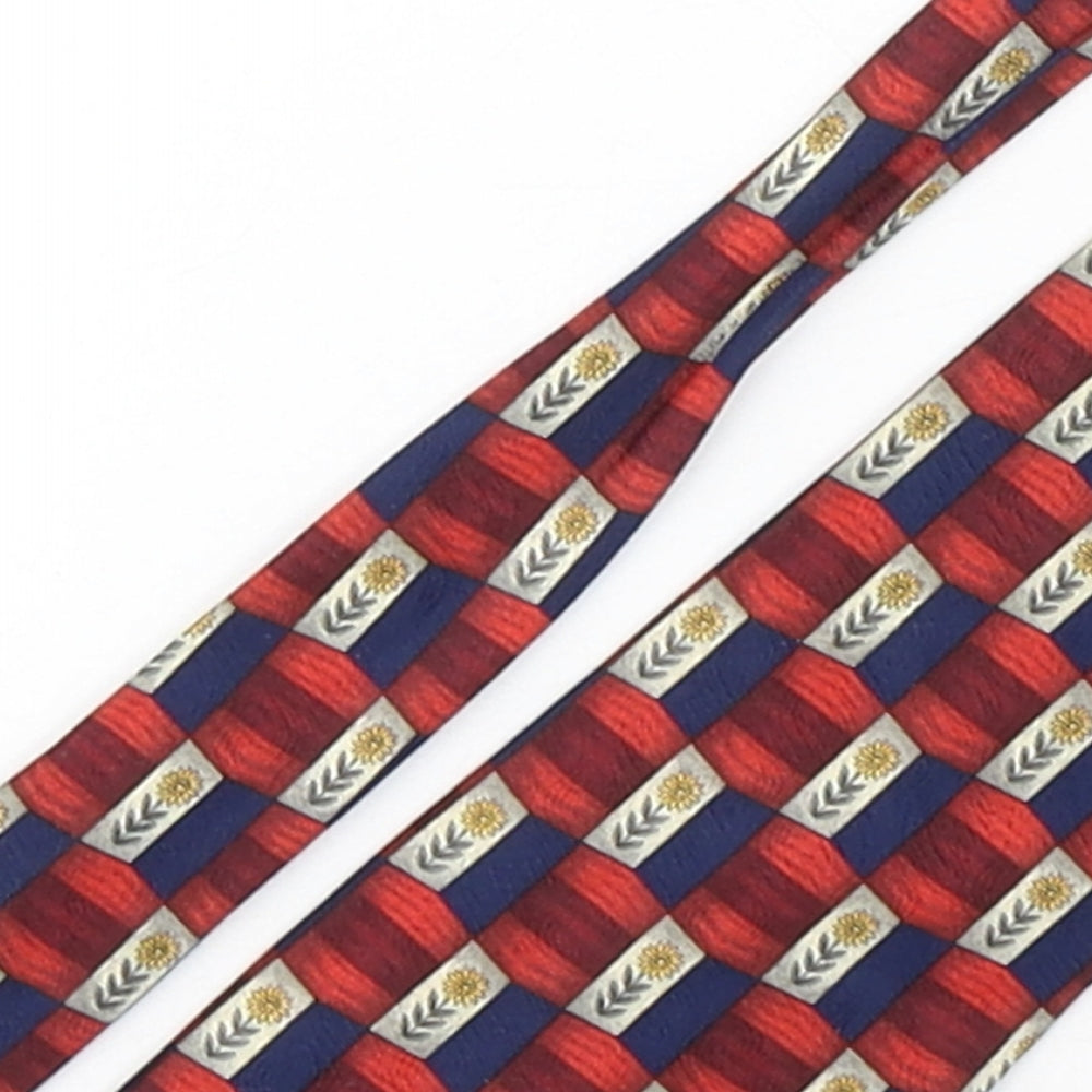 Marks and Spencer Mens Multicoloured Geometric Silk Pointed Tie One Size