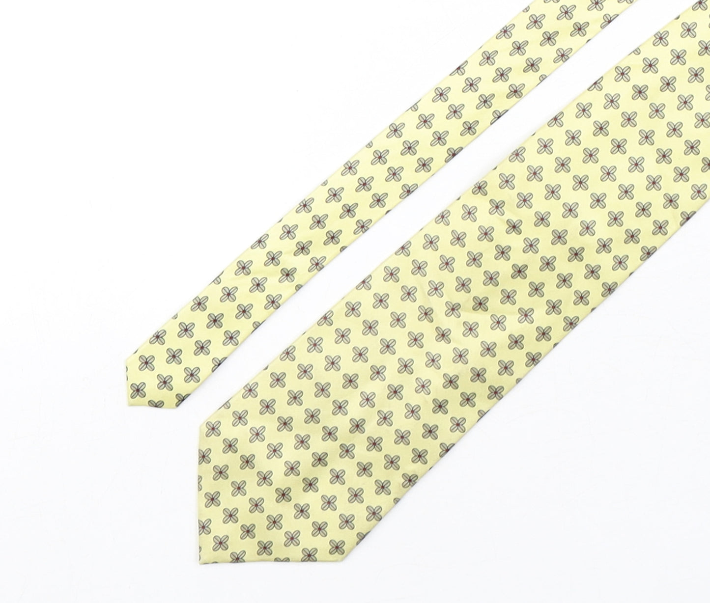 JinDecai Mens Multicoloured Geometric Silk Pointed Tie One Size