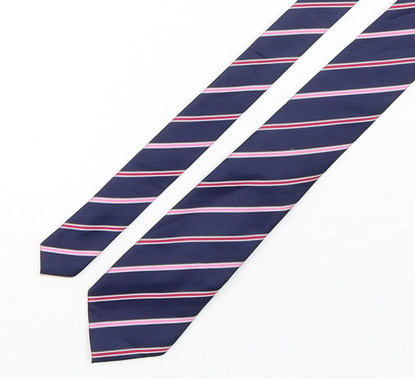 NEXT Mens Multicoloured Striped Polyester Pointed Tie One Size