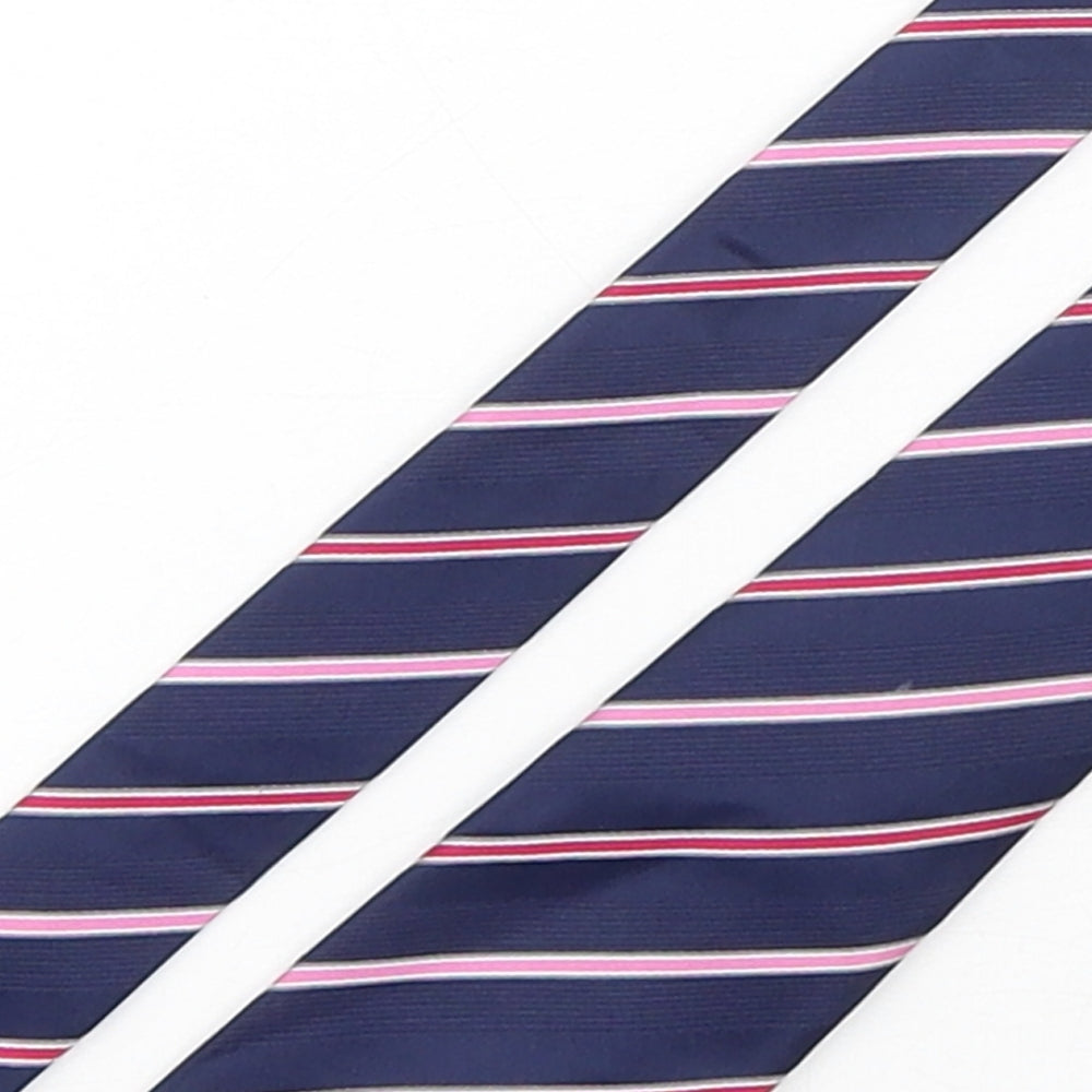 NEXT Mens Multicoloured Striped Polyester Pointed Tie One Size