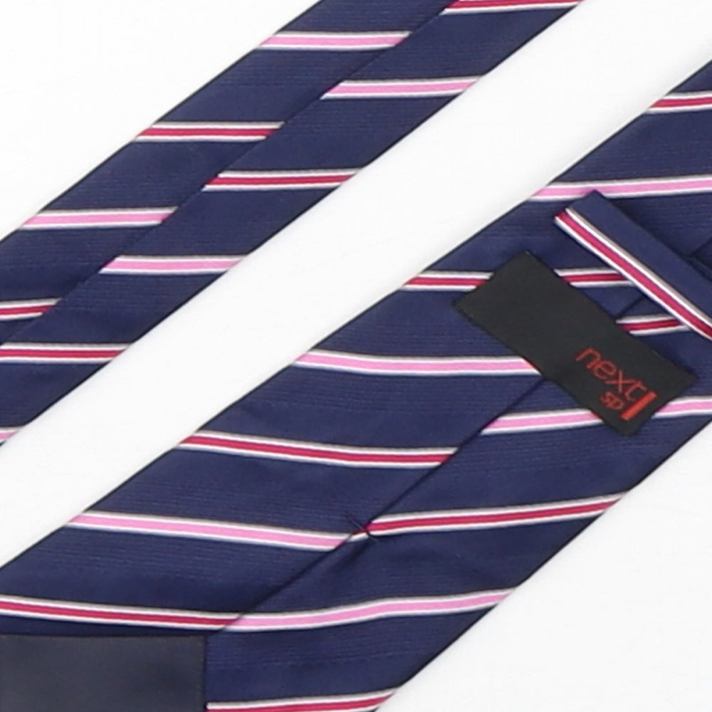 NEXT Mens Multicoloured Striped Polyester Pointed Tie One Size