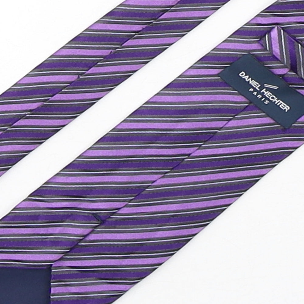 Daniel Hechter Mens Multicoloured Striped Silk Pointed Tie One Size