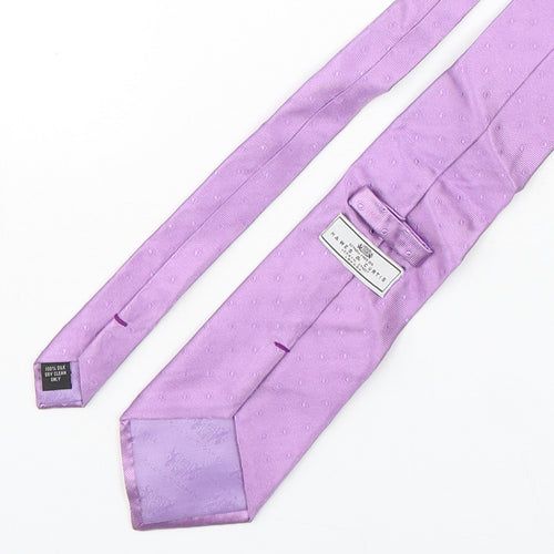 Hawes & Curtis Mens Purple Polka Dot Silk Pointed Tie One Size