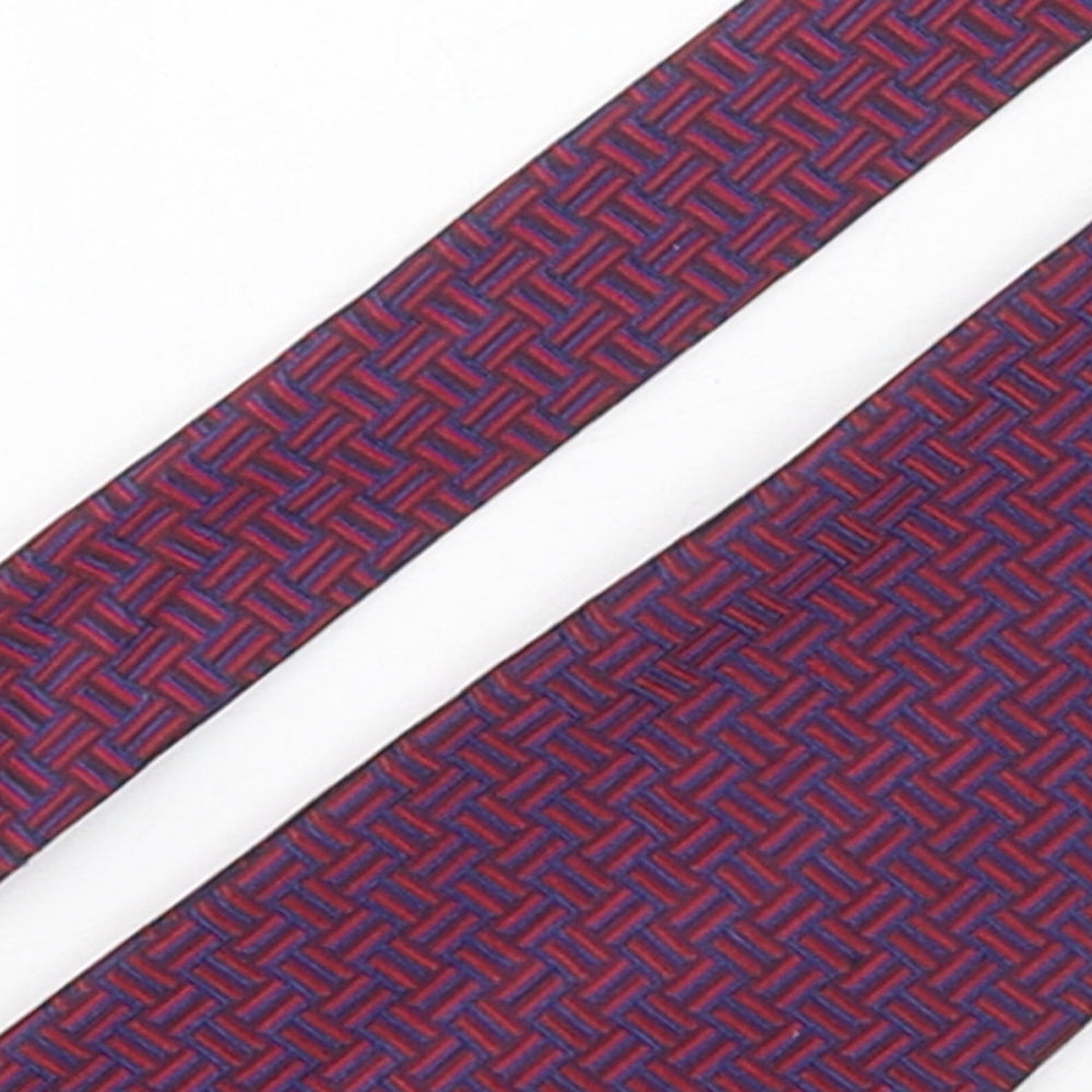 Van Heusen Mens Multicoloured Geometric Silk Pointed Tie One Size