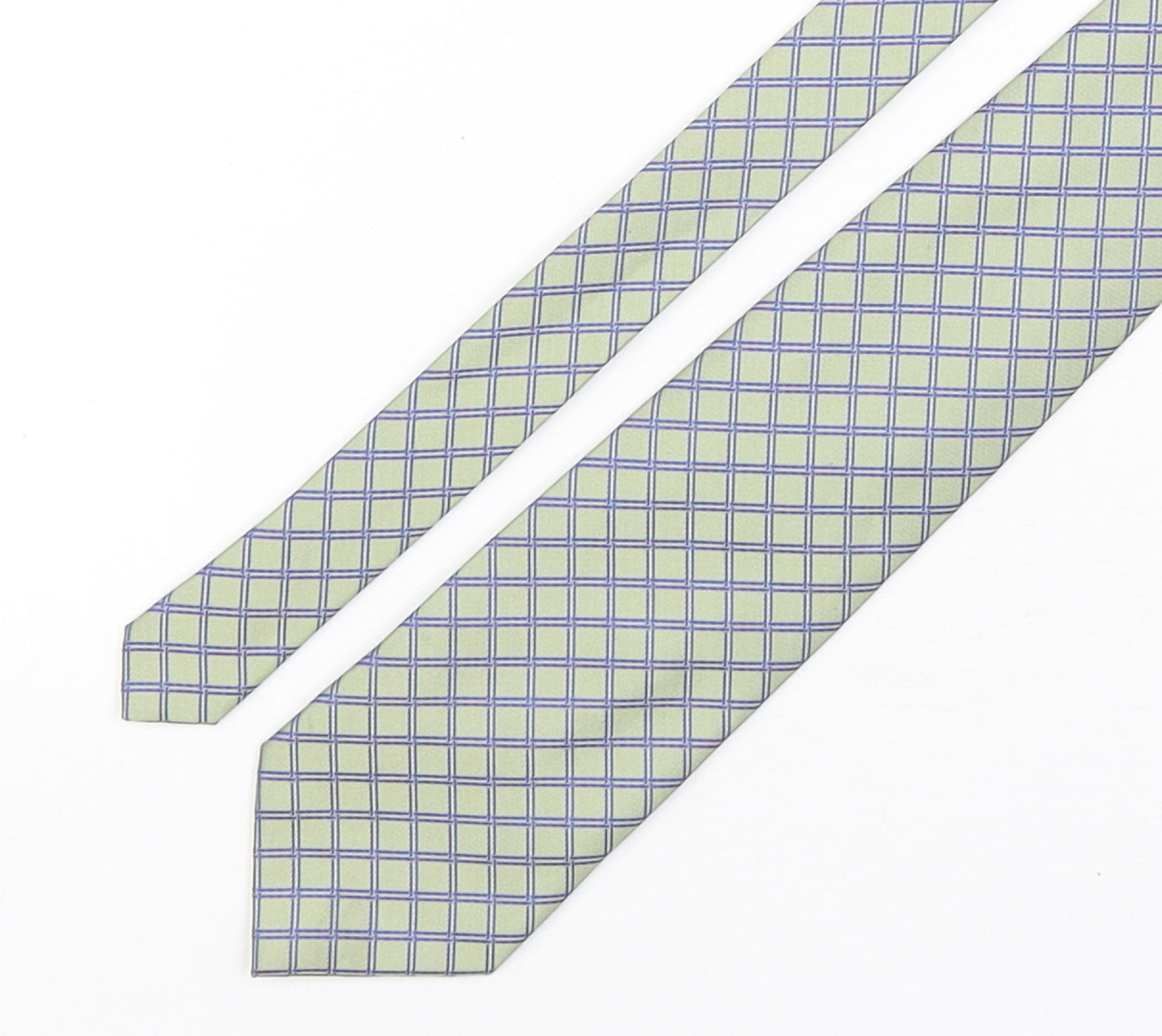 BHS Mens Multicoloured Plaids & Checks Polyester Pointed Tie One Size