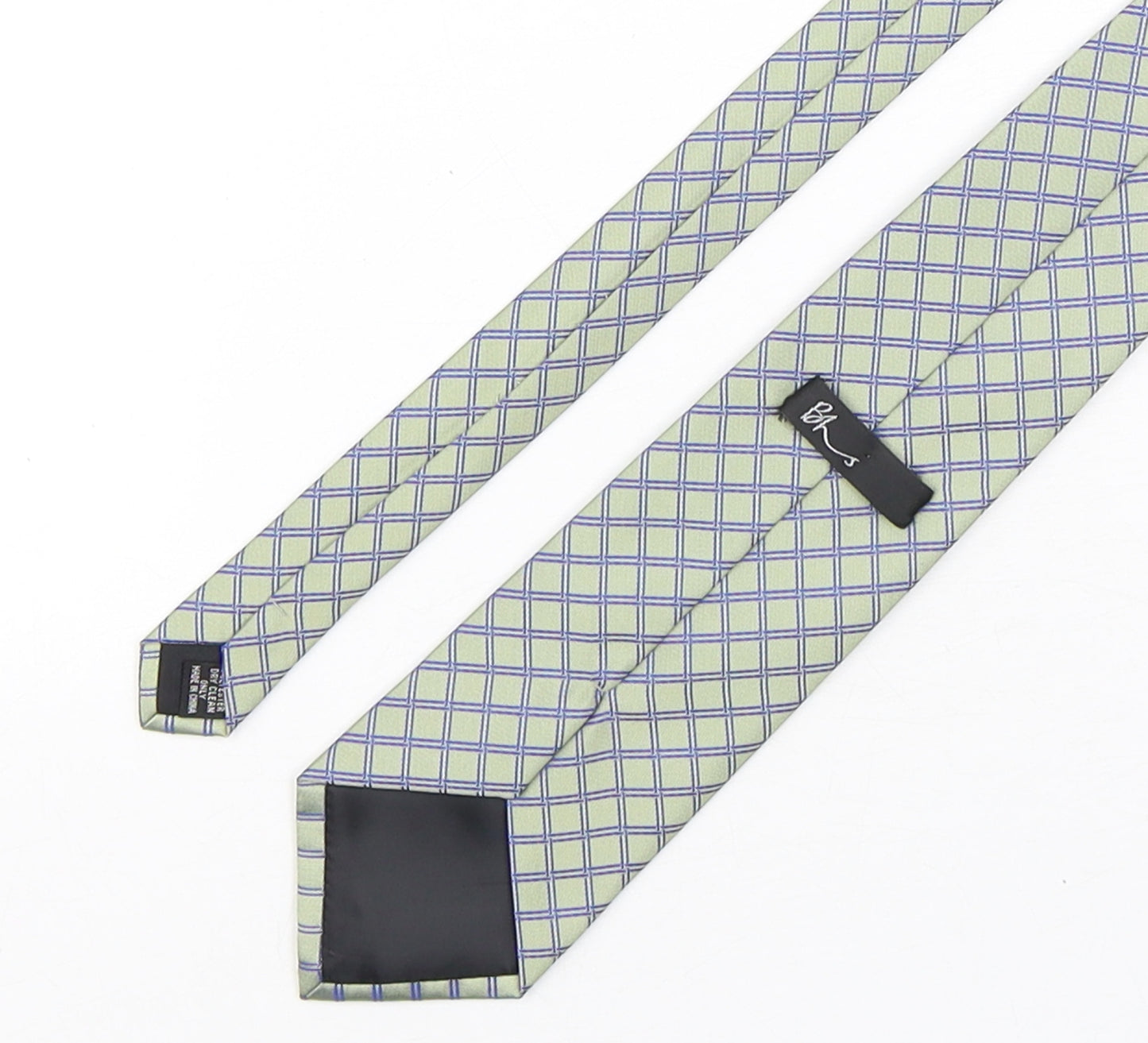 BHS Mens Multicoloured Plaids & Checks Polyester Pointed Tie One Size