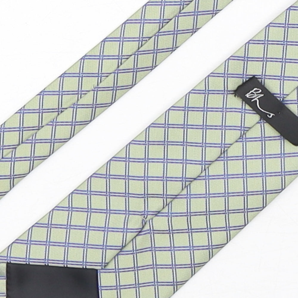 BHS Mens Multicoloured Plaids & Checks Polyester Pointed Tie One Size