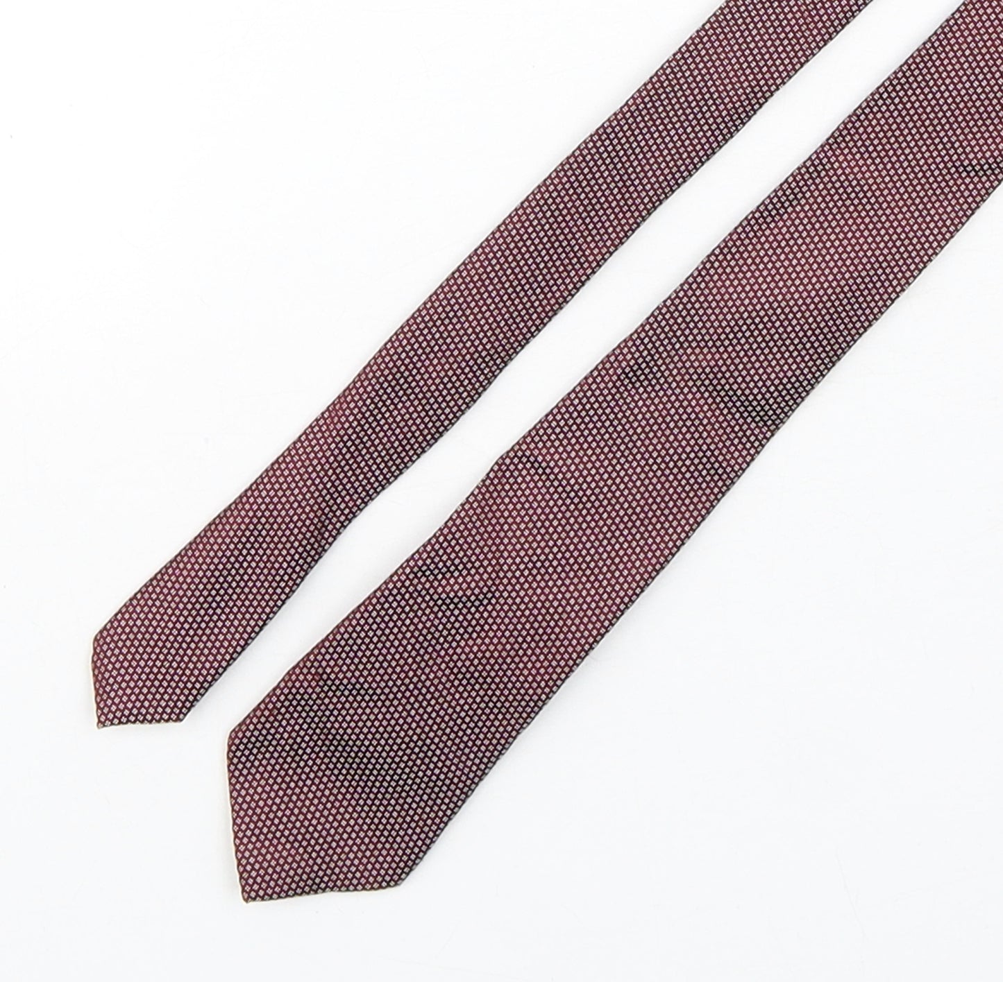Blazer  Mens Red Geometric Silk Pointed Tie One Size