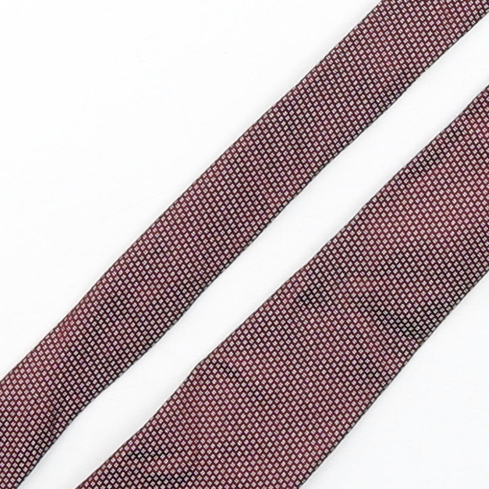 Blazer  Mens Red Geometric Silk Pointed Tie One Size