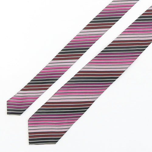 Samli Mens Multicoloured Striped Polyester Pointed Tie One Size