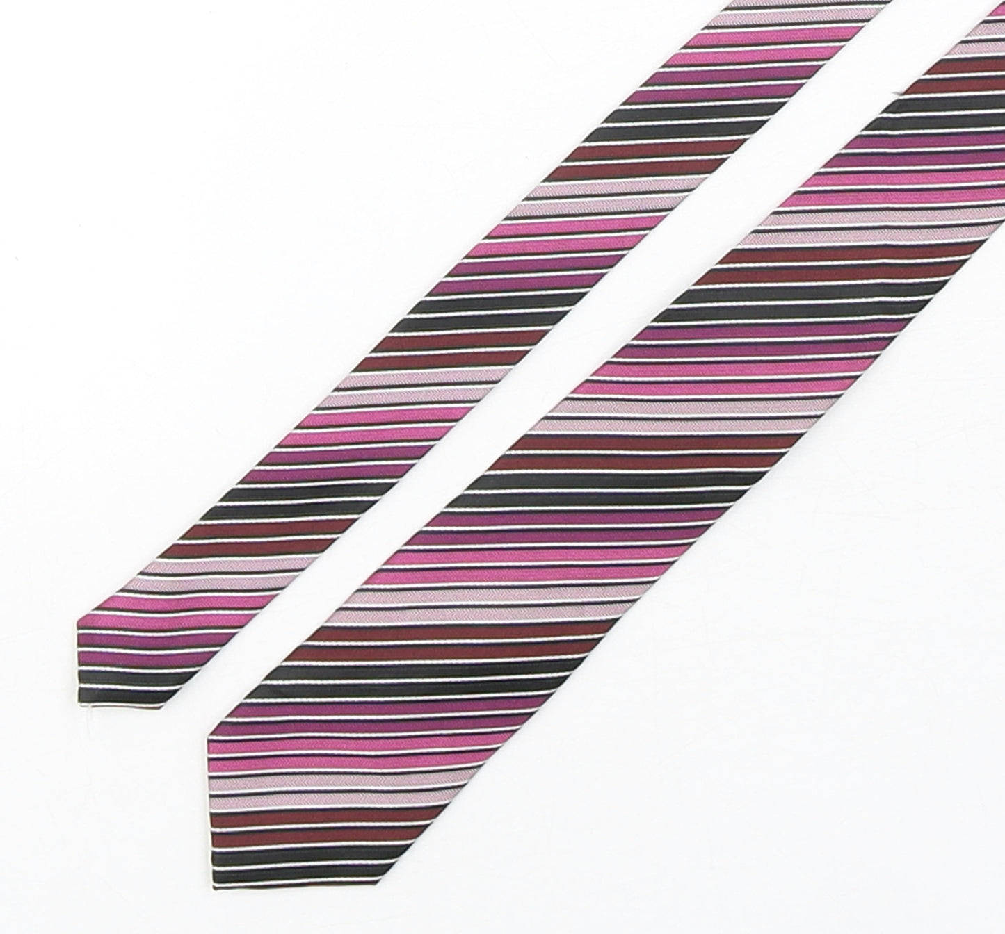 Samli Mens Multicoloured Striped Polyester Pointed Tie One Size
