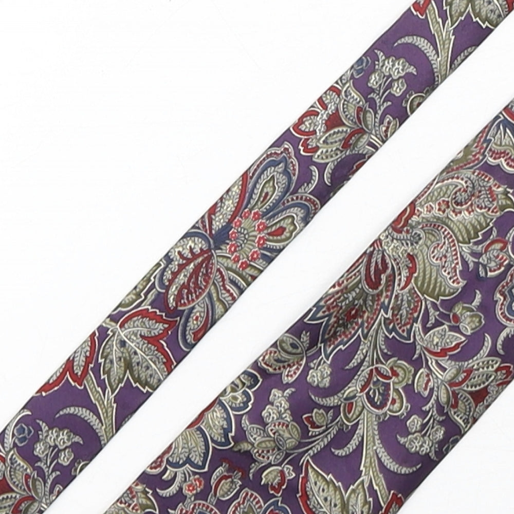 St Michael Mens Multicoloured Floral Silk Pointed Tie One Size