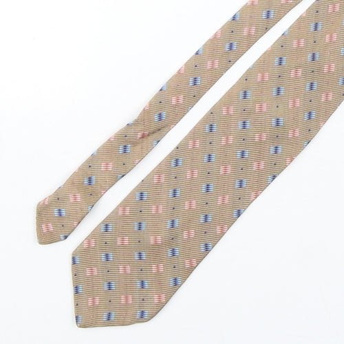Profuomo Mens Multicoloured Geometric Silk Pointed Tie One Size