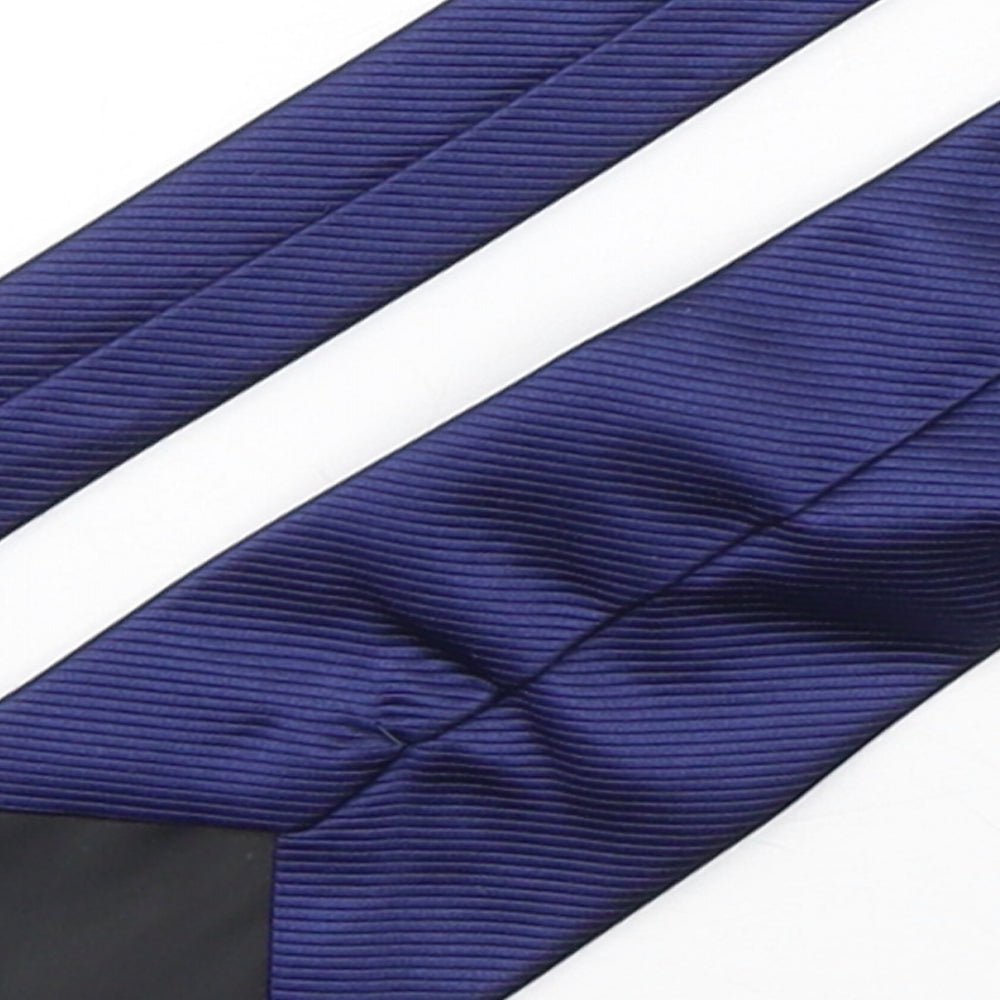 BHS Mens Blue  Polyester Pointed Tie One Size