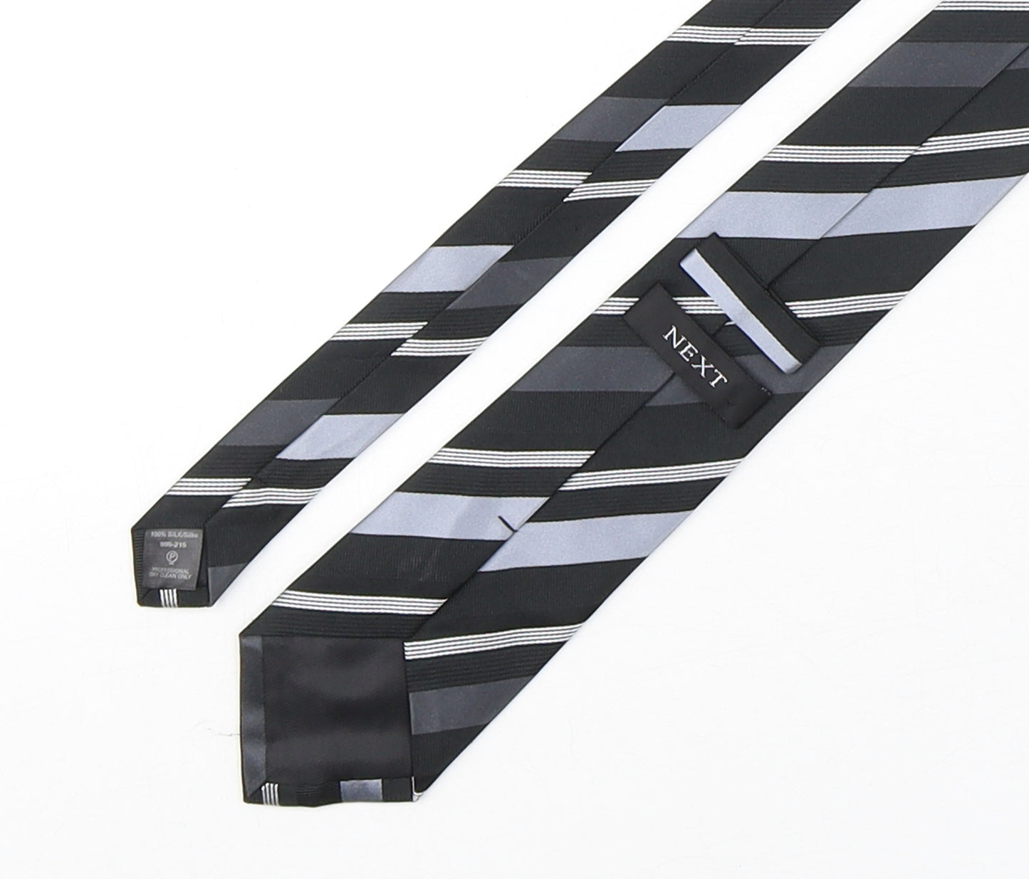 NEXT Mens Multicoloured Striped Silk Pointed Tie One Size