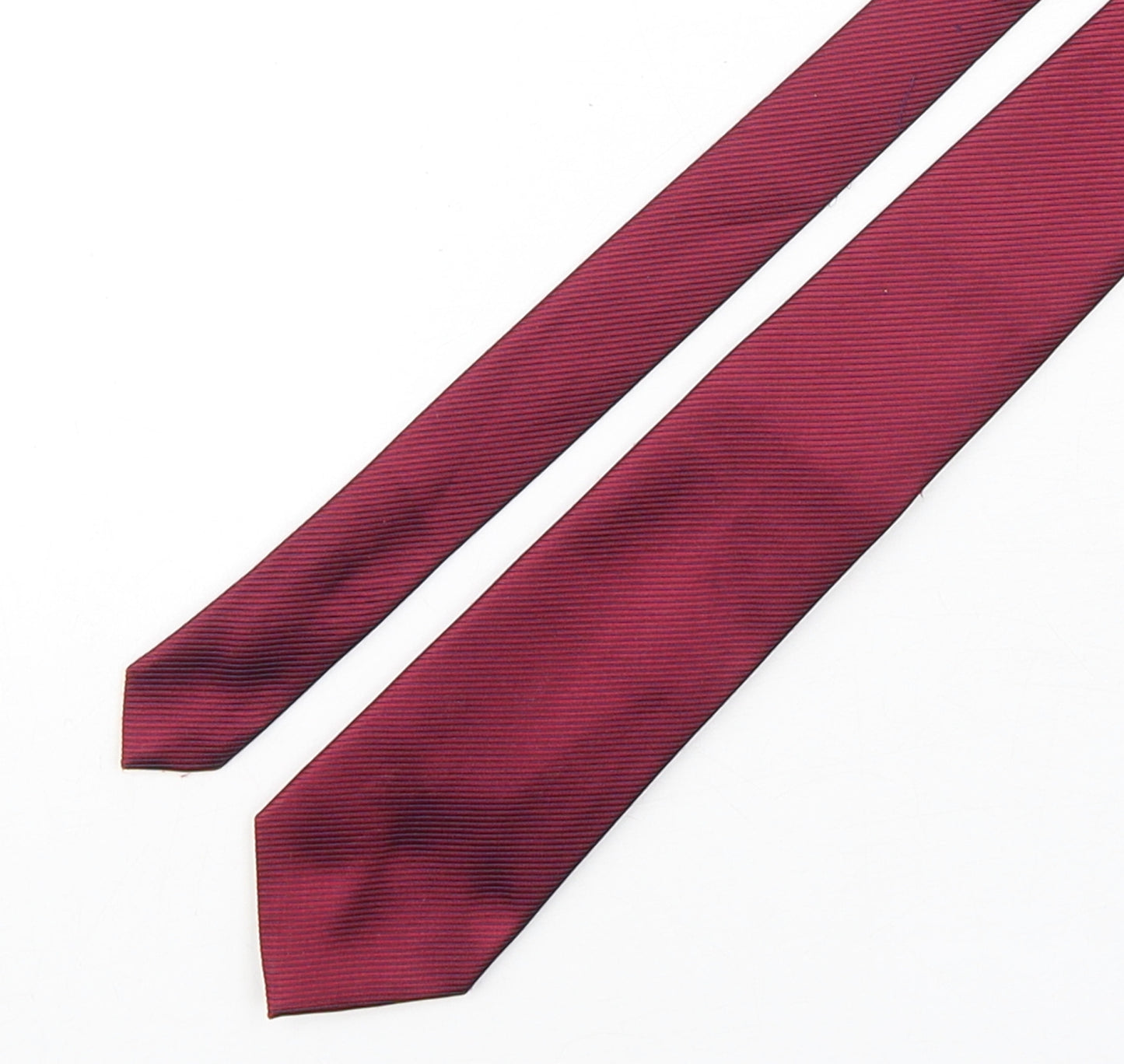 Marks and Spencer Mens Purple Striped Polyester Pointed Tie One Size