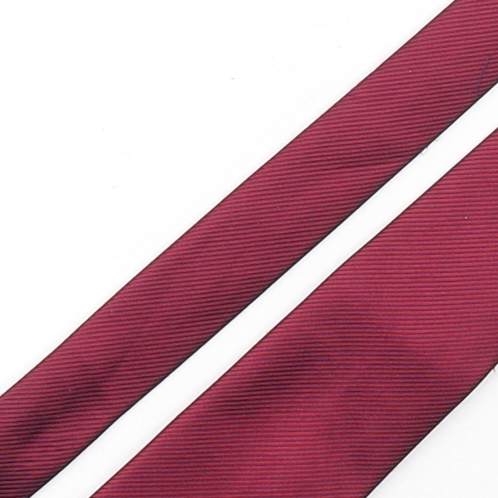 Marks and Spencer Mens Purple Striped Polyester Pointed Tie One Size
