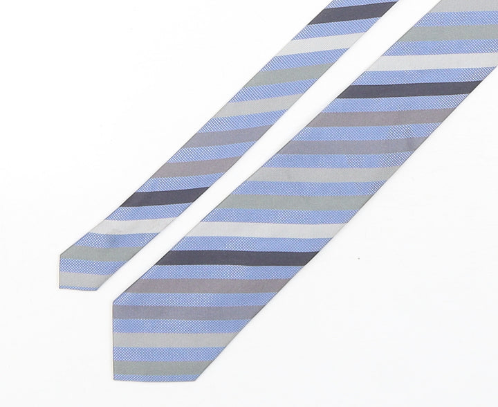 John Lewis Mens Multicoloured Striped Silk Pointed Tie One Size