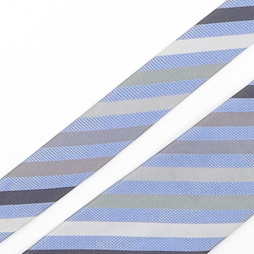 John Lewis  Mens Multicoloured Striped Silk Pointed Tie One Size