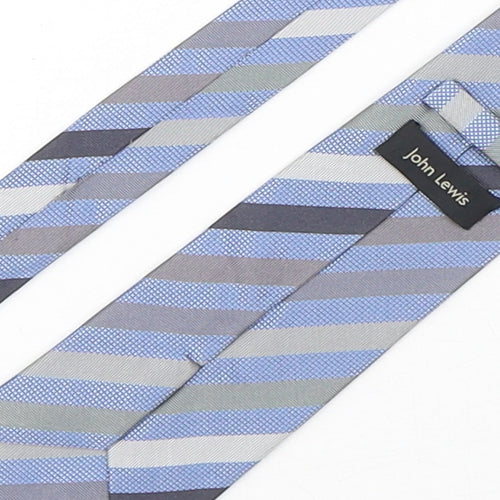 John Lewis  Mens Multicoloured Striped Silk Pointed Tie One Size