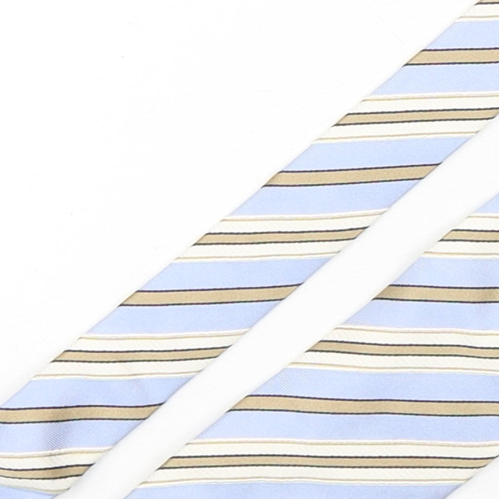 Profuomo Mens Multicoloured Striped Silk Pointed Tie One Size