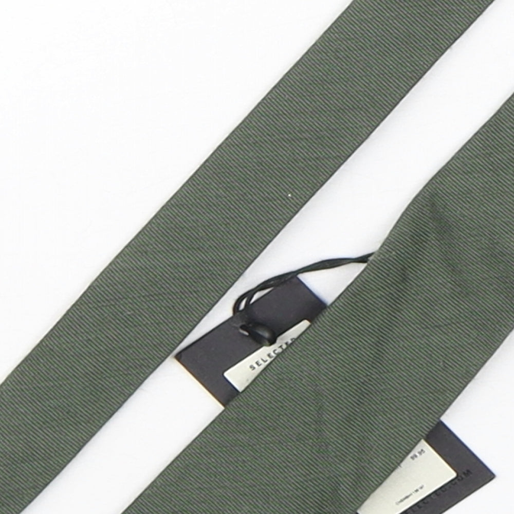 Selected Home  Mens Green  Silk Pointed Tie One Size