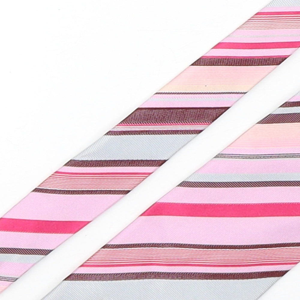 Thomas Nash  Mens Multicoloured Striped Silk Pointed Tie One Size