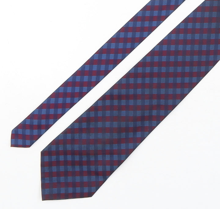 Greenwoods Mens Multicoloured Plaids & Checks Polyester Pointed Tie One Size
