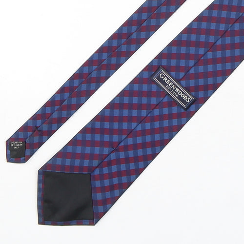 Greenwoods Mens Multicoloured Plaids & Checks Polyester Pointed Tie One Size