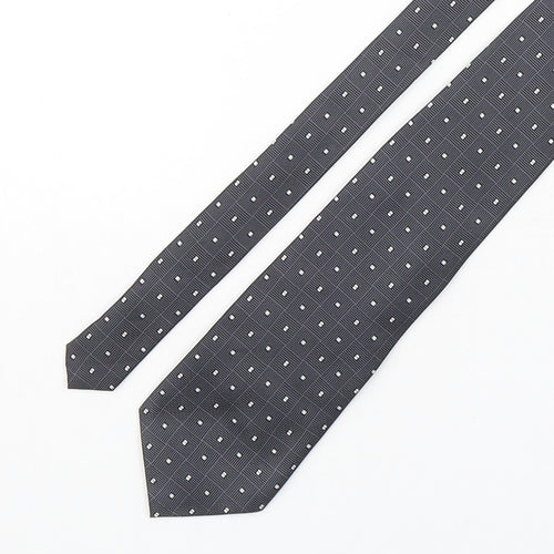 BHS Mens Multicoloured Geometric Polyester Pointed Tie One Size