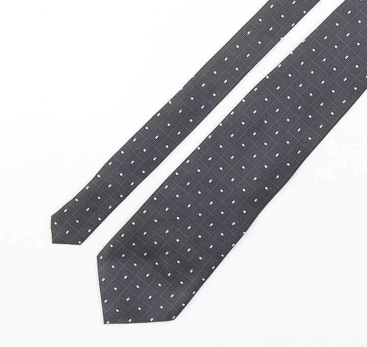 BHS Mens Multicoloured Geometric Polyester Pointed Tie One Size
