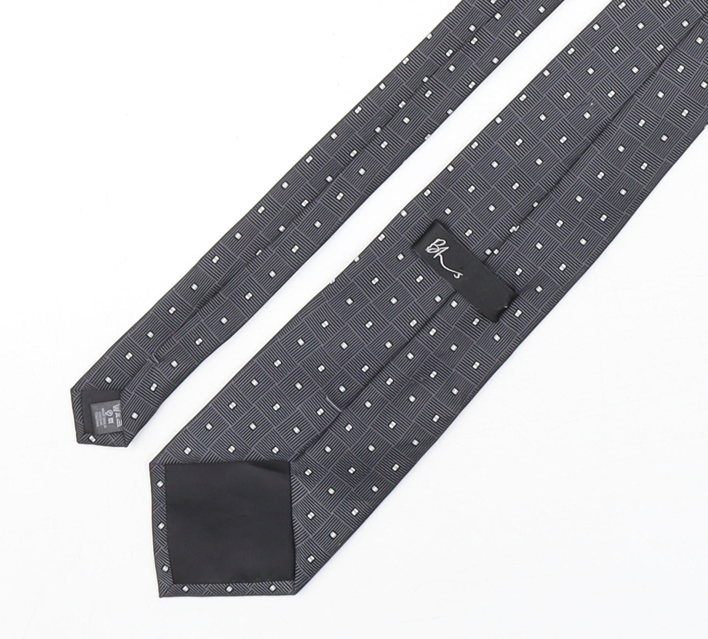 BHS Mens Multicoloured Geometric Polyester Pointed Tie One Size
