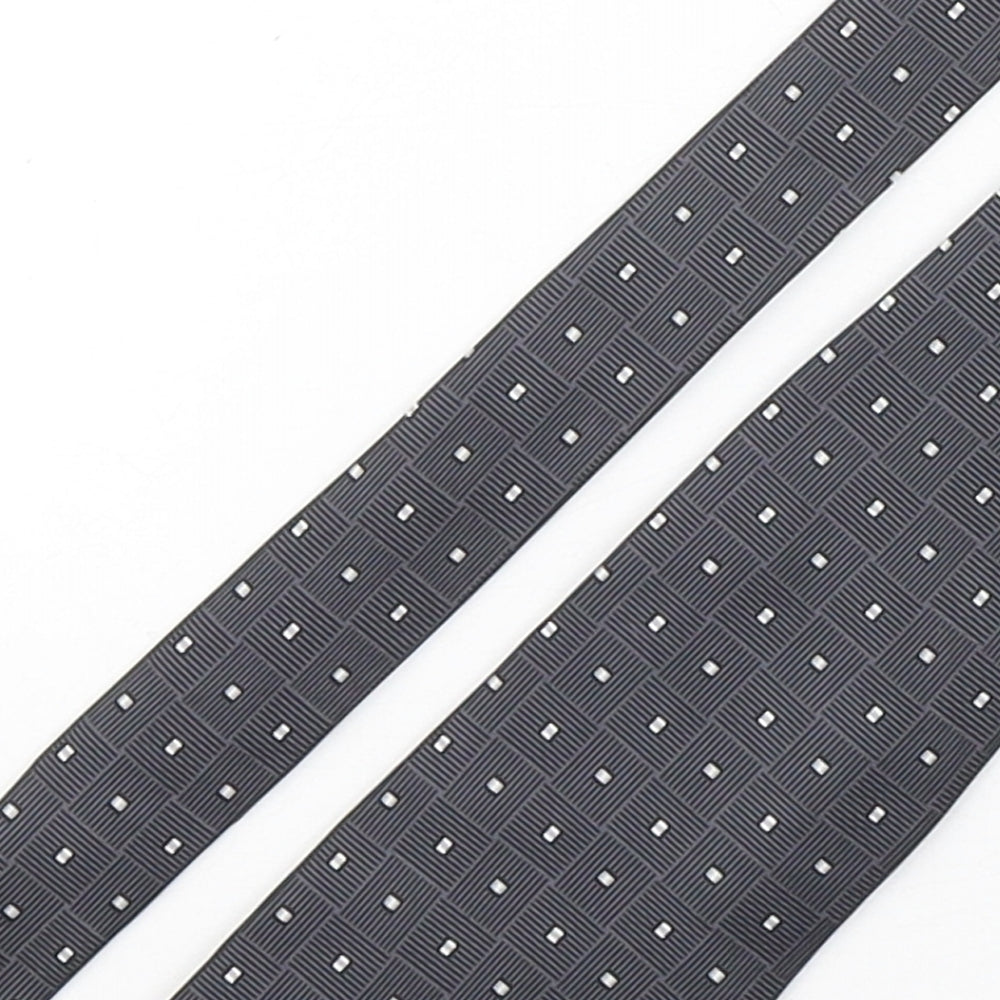 BHS Mens Multicoloured Geometric Polyester Pointed Tie One Size
