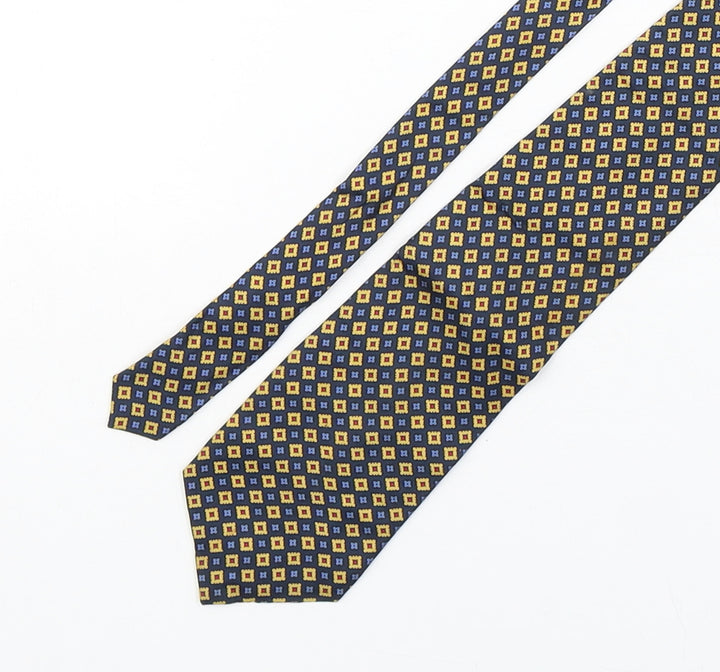 Principles Mens Multicoloured Geometric Silk Pointed Tie One Size