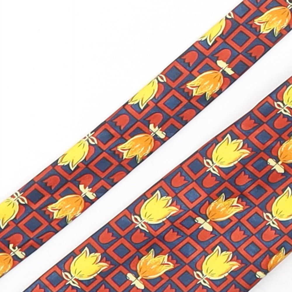 Greenwoods Mens Multicoloured Geometric Polyester Pointed Tie One Size