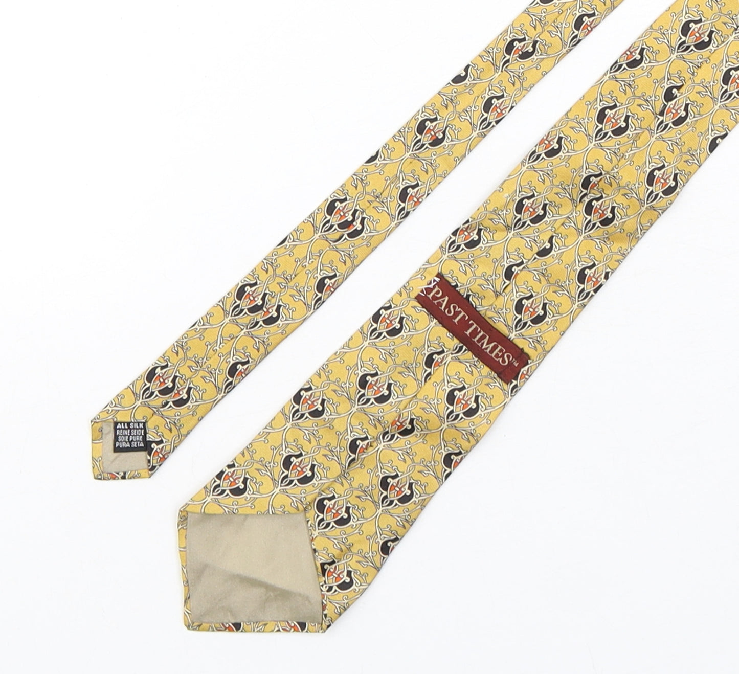 Past Times Mens Multicoloured Geometric Silk Pointed Tie One Size