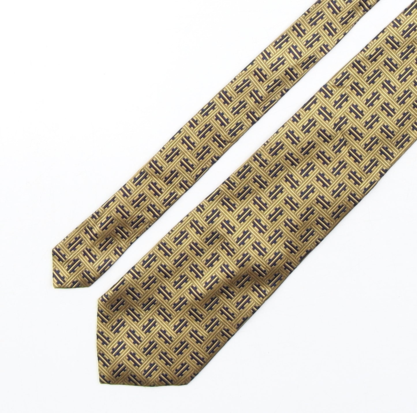 Marks and Spencer Mens Multicoloured Geometric Silk Pointed Tie One Size