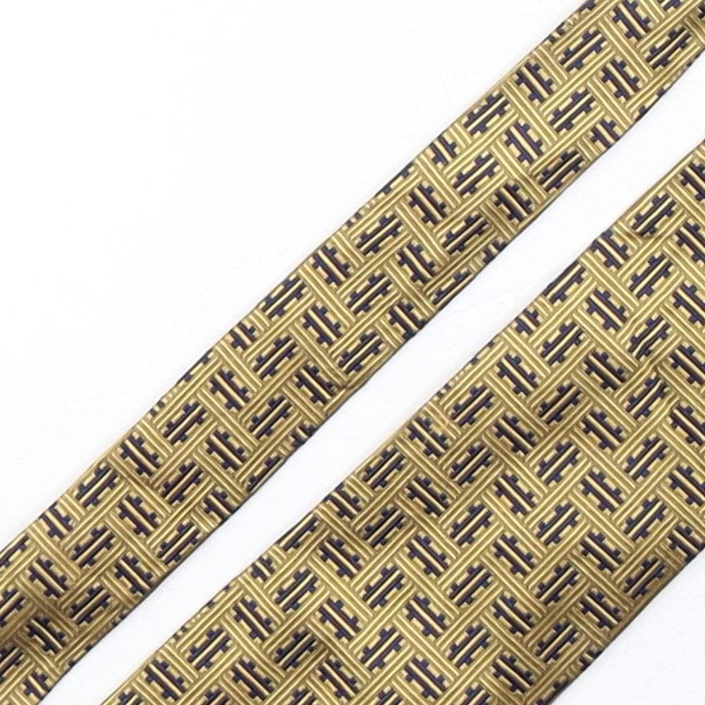 Marks and Spencer Mens Multicoloured Geometric Silk Pointed Tie One Size