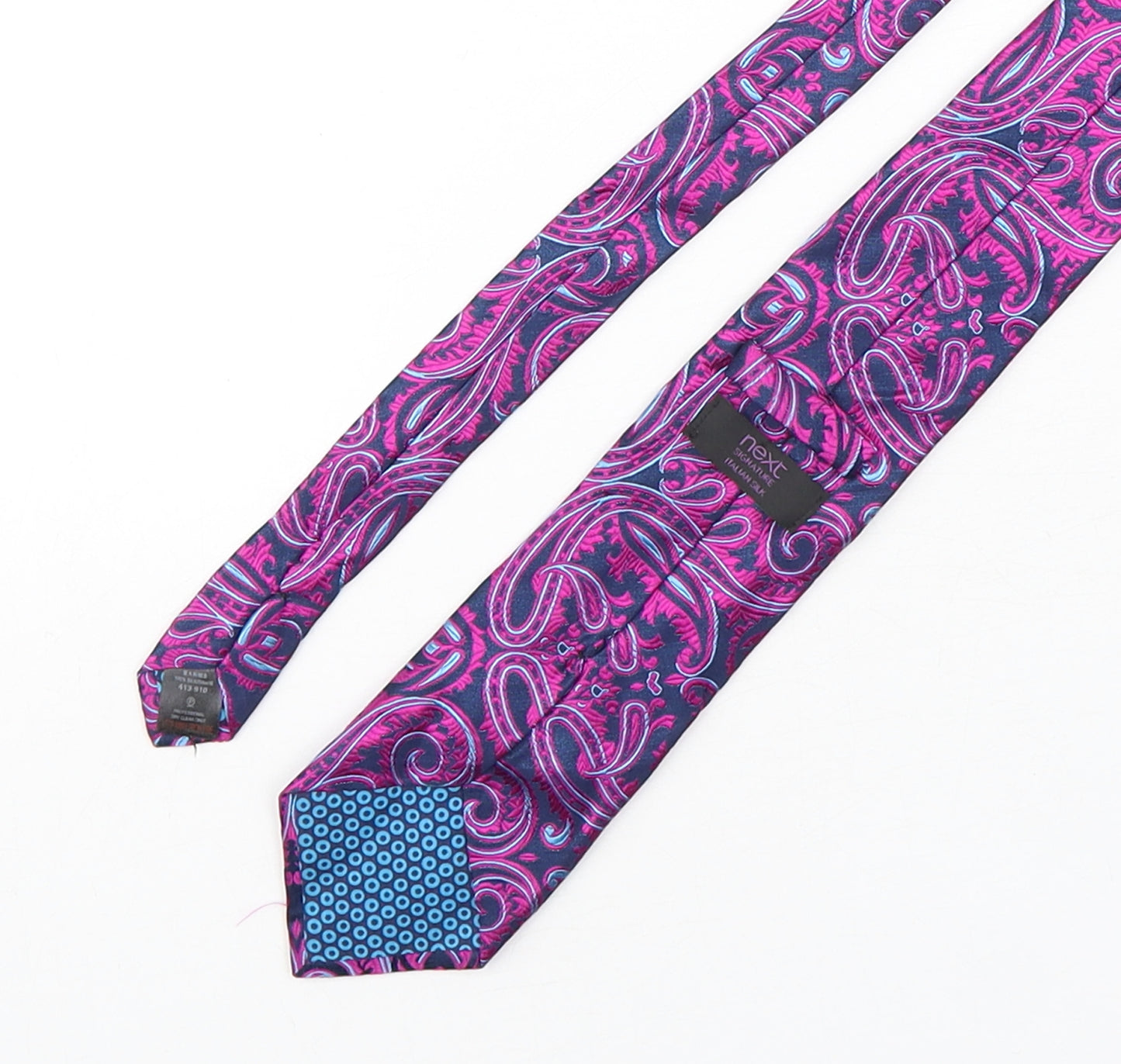 NEXT Mens Multicoloured Paisley Silk Pointed Tie One Size