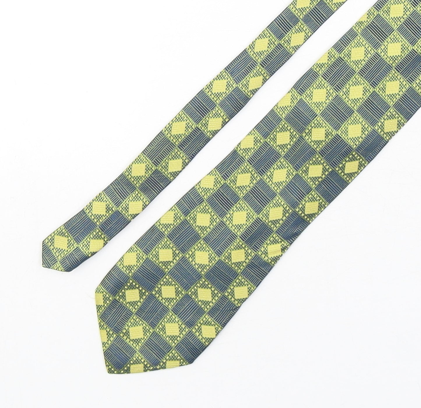 Emilio Lanzetti Mens Multicoloured Geometric Silk Pointed Tie One Size
