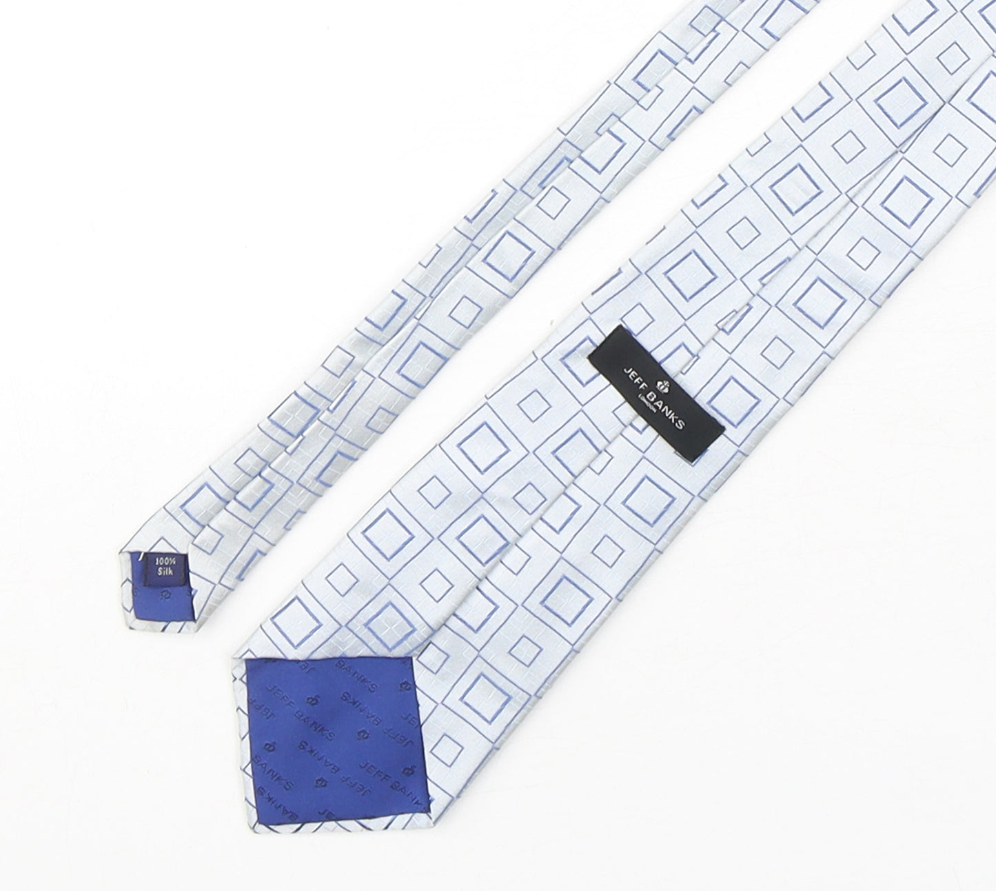 Jeff Banks  Mens Multicoloured Geometric Silk Pointed Tie One Size