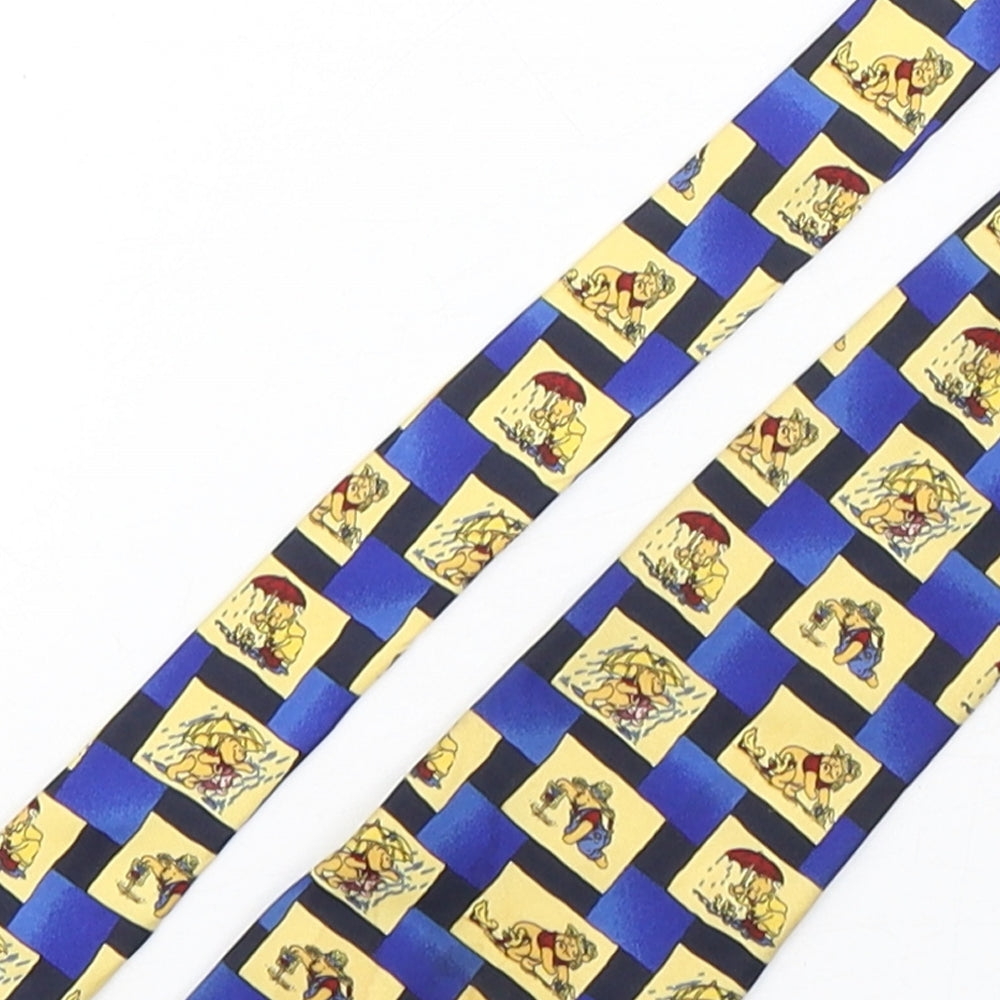 Pooh  Mens Multicoloured Plaids & Checks Silk Pointed Tie One Size - Winnie the Pooh