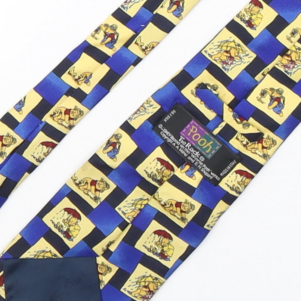 Pooh  Mens Multicoloured Plaids & Checks Silk Pointed Tie One Size - Winnie the Pooh
