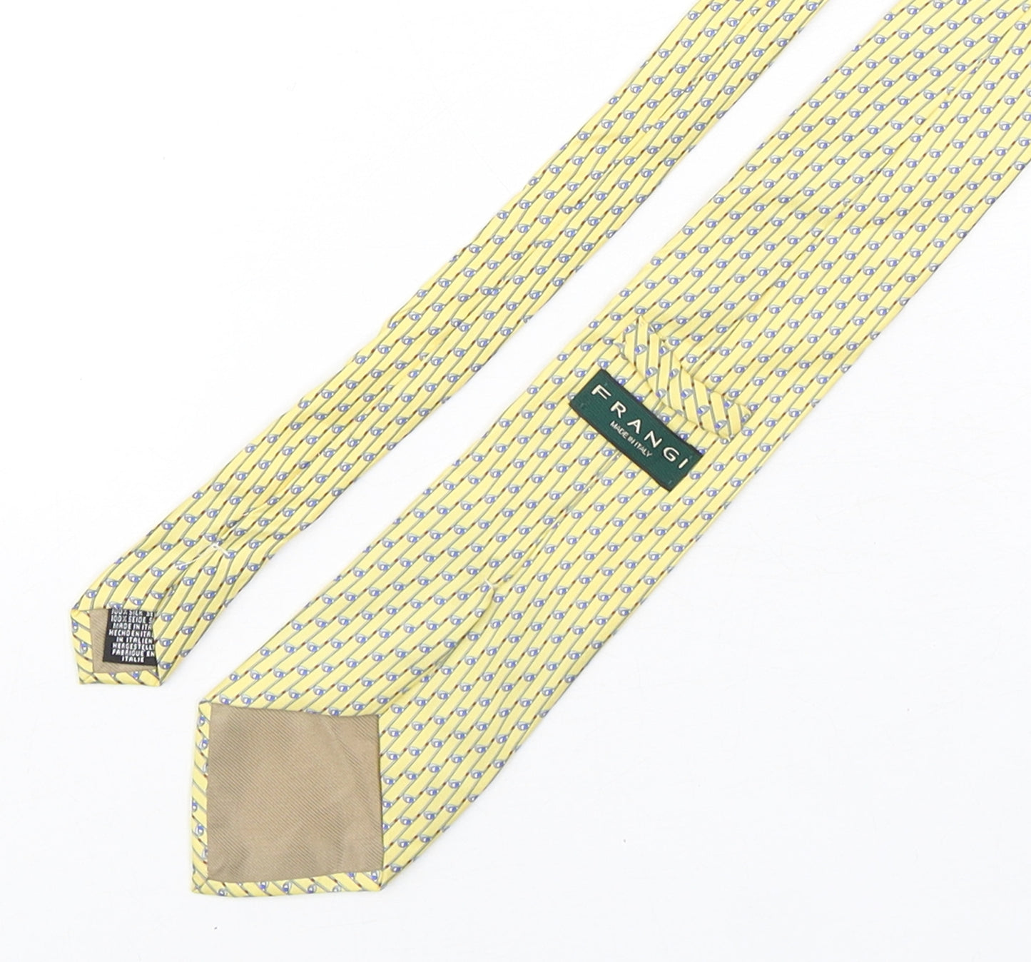 Frangi Mens Multicoloured Geometric Silk Pointed Tie One Size