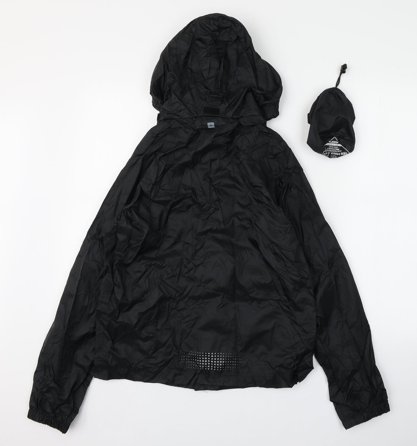 Mountain Warehouse Boys Black   Rain Coat Coat Size 13 Years  Zip - Pakka jacket Travel bag