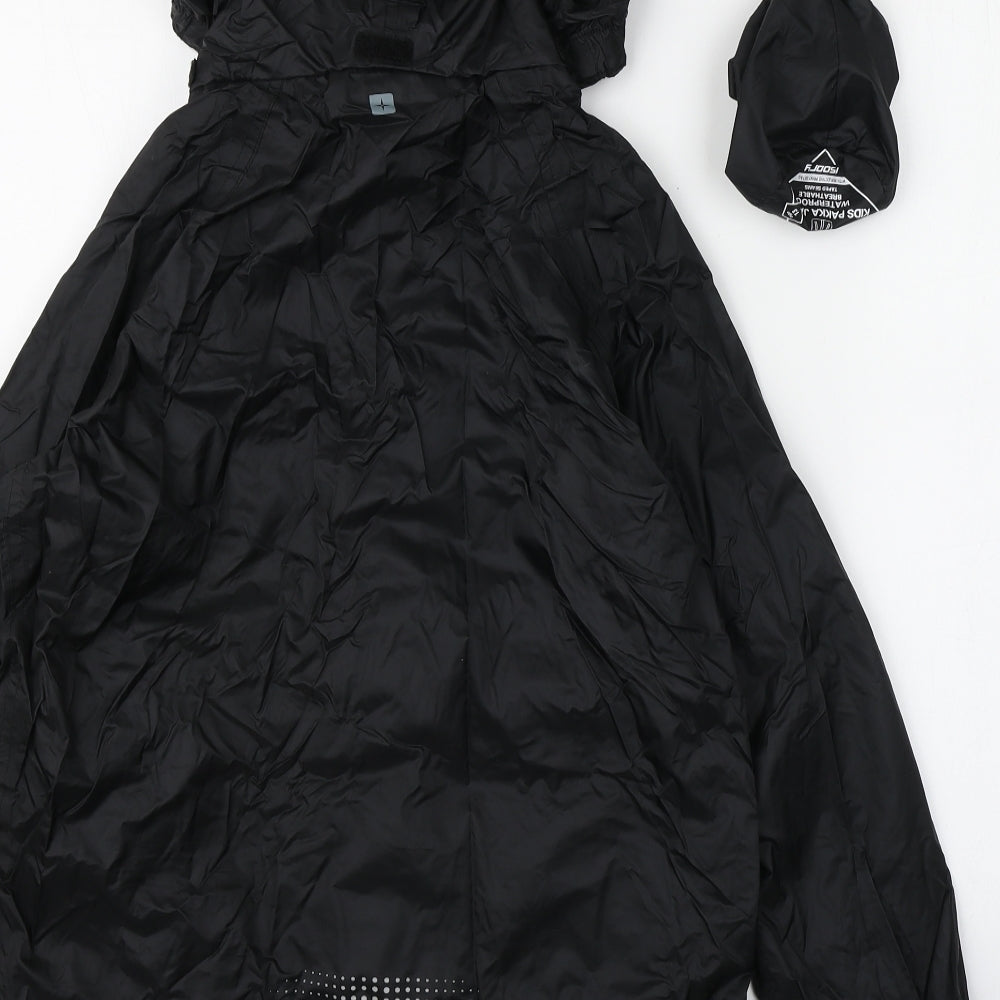 Mountain Warehouse Boys Black   Rain Coat Coat Size 13 Years  Zip - Pakka jacket Travel bag