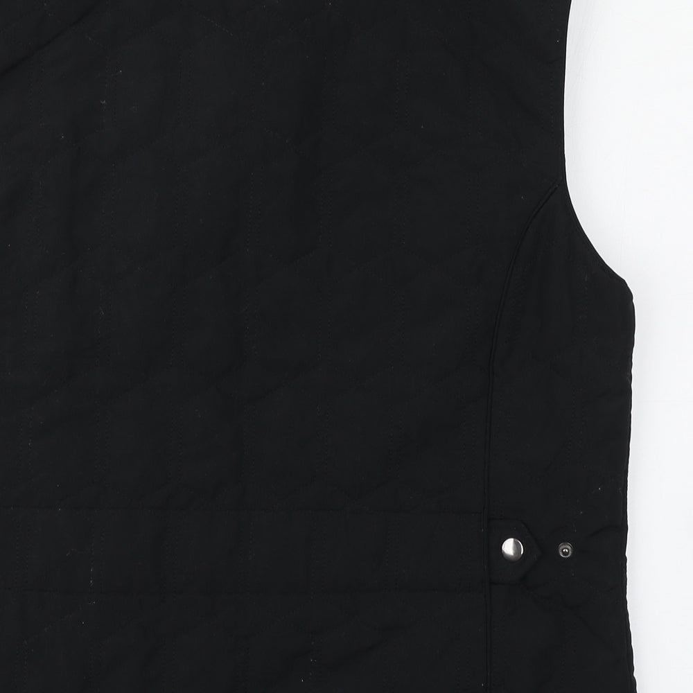 Grenouille Womens Black   Gilet Coat Size 14  Zip